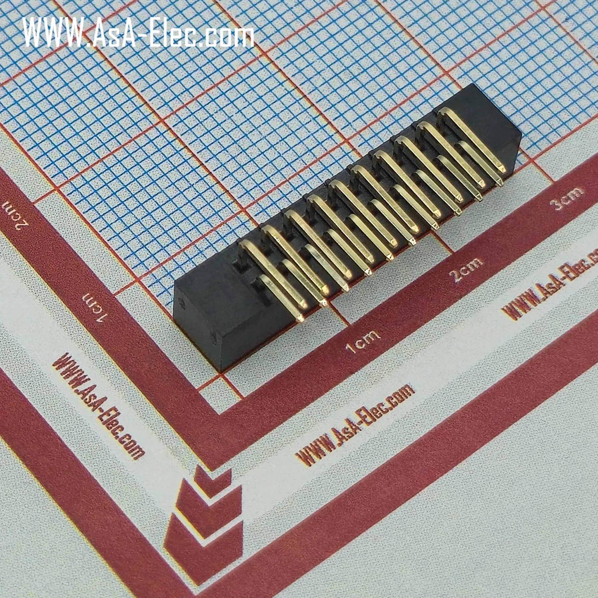 کانکتور باکس هدر 2.00 میلیمتر 20 پین نر رایت BOX